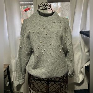 H&M Pearl and Rhinestone sweater